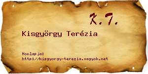 Kisgyörgy Terézia névjegykártya